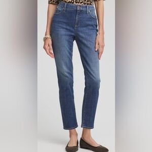 Chico's So Slimming Girlfriend Slim Leg Ankle Jeans.
